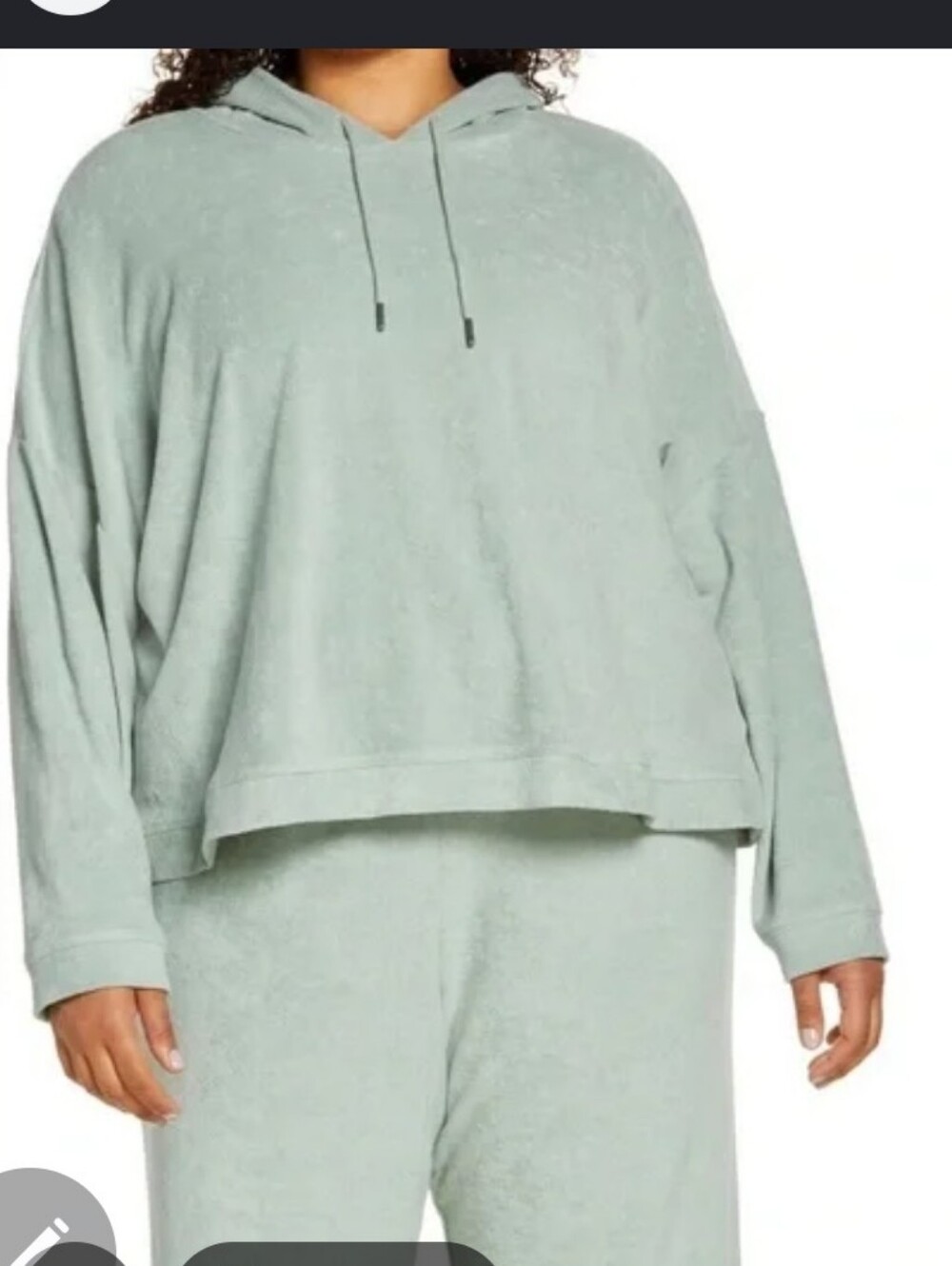 Wayf 98 Cozy Sage Terry Hoodie and Lounge Set